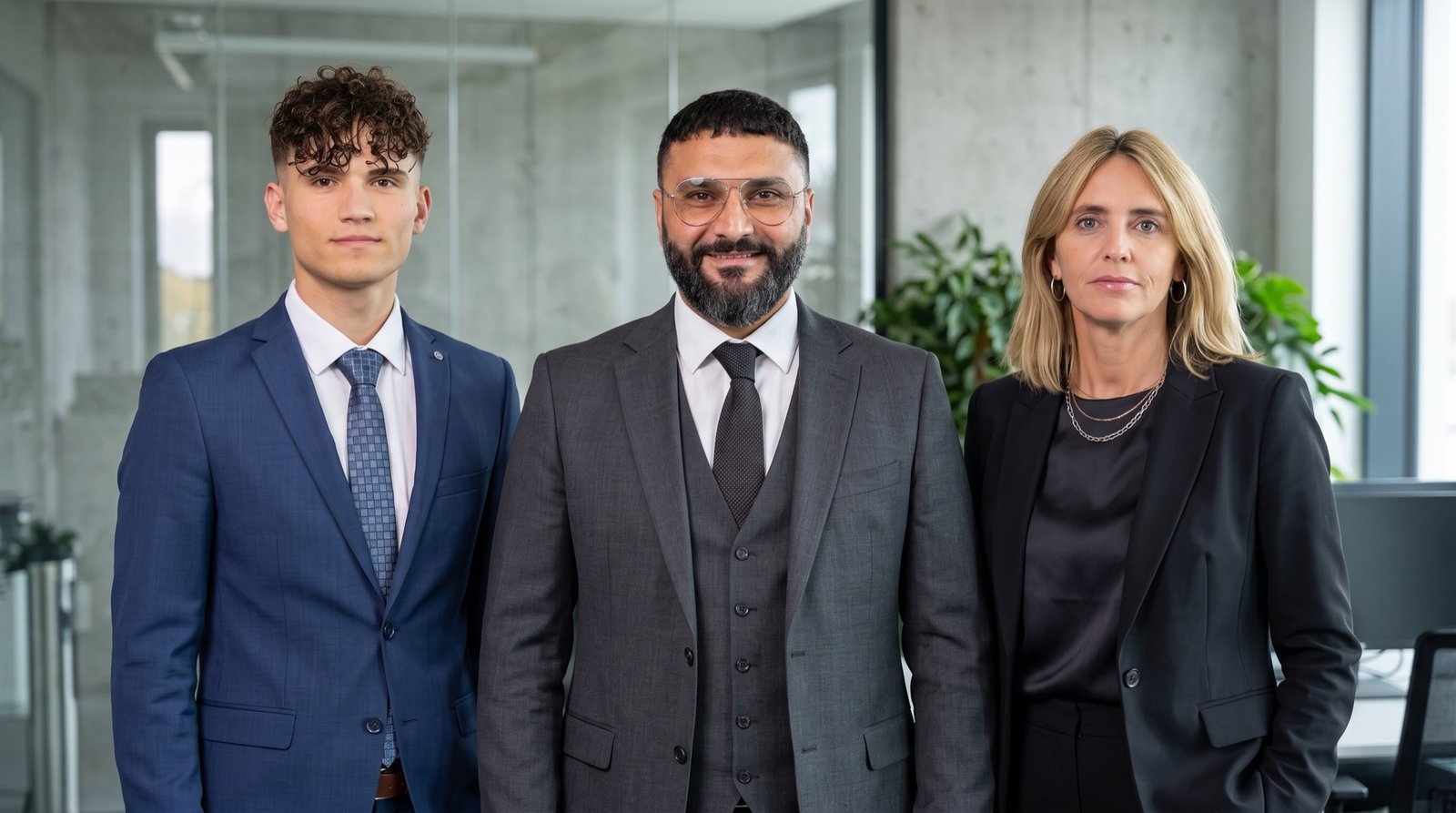 Team bei der Ankunft